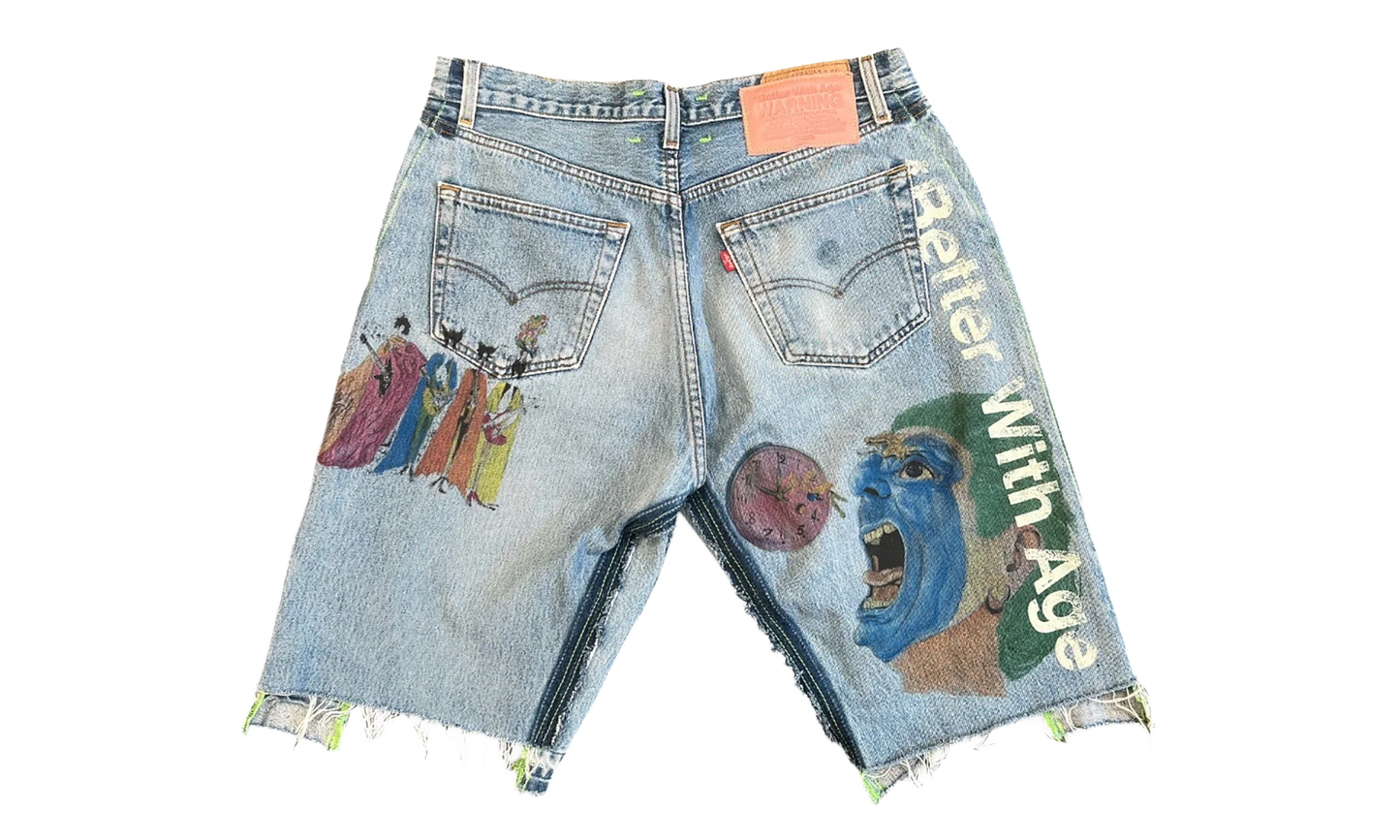 Harrison Triple-Wide Denim Shorts "Indigo" BWA115