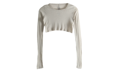 Long Sleeve Crop T-Shirt WMNS "Pearl" RP01F6220 MR 08