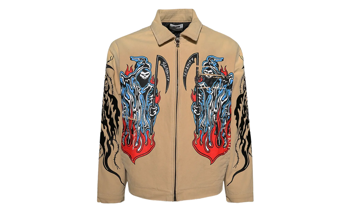 Painted Reaper Logo Carhartt Jacket "Tan / Multi" SS253014B0151059