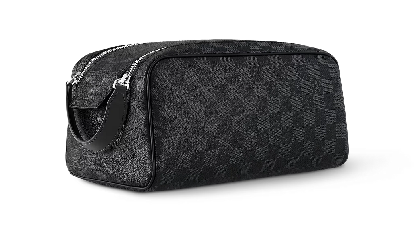 Dopp Kit Toilet Pouch "Damier Graphite Canvas" N40127