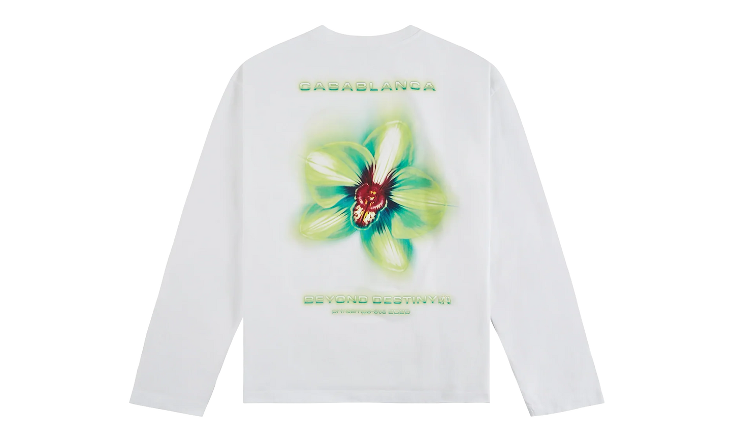 Glitch Orchid Long Sleeve T‑Shirt "White" M P26 JTS 062 02