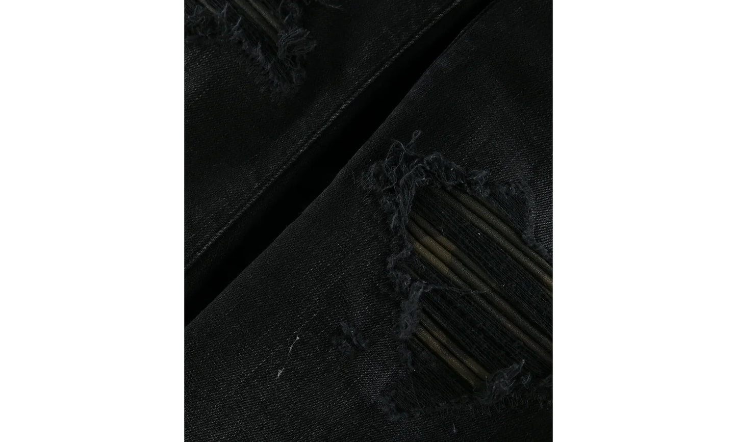 MX1 Camo Leather Patch Jeans "Aged Black" PF22MDS028 023
