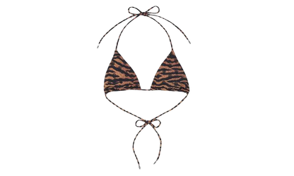 X DIB Orange Tiger Bikini top "Brown" CHRM1084