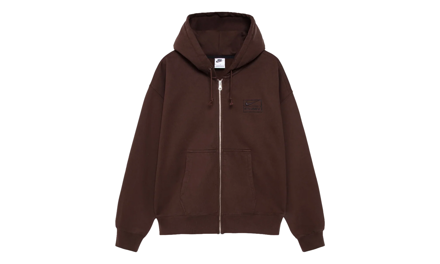 Stussy Stone Washed Fleece Zip Hoodie "Dark Cinder" FJ9175261 DACI