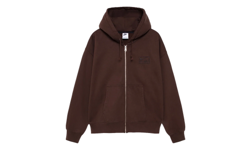 Stussy Stone Washed Fleece Zip Hoodie "Dark Cinder" FJ9175261 DACI