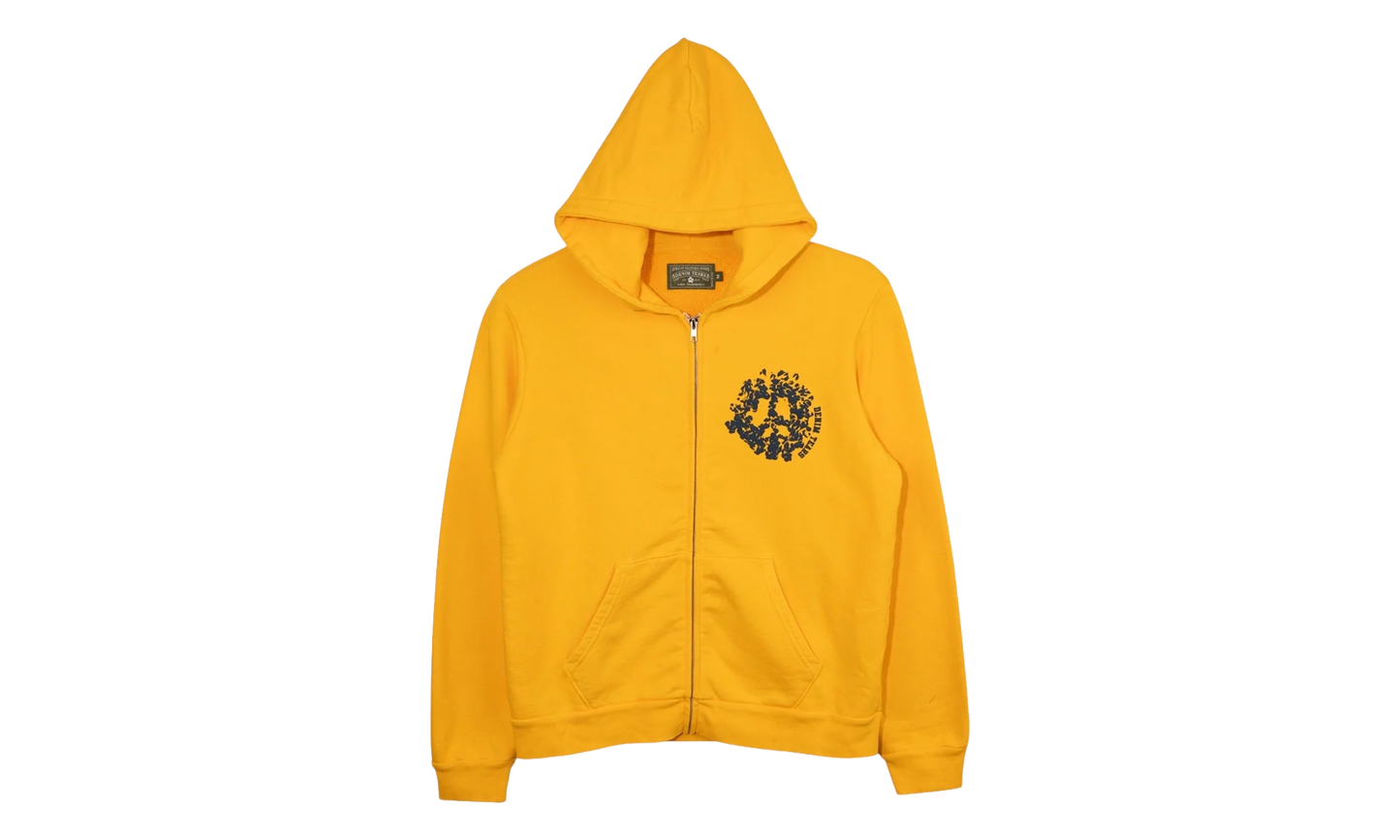 University Logo Zip Up Hooded Sweatshirt "Yellow" DT366