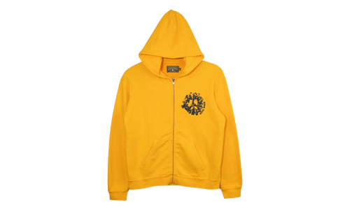 University Logo Zip Up Hooded Sweatshirt "Yellow" DT366