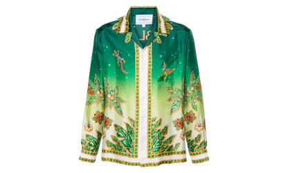 Cuban Collar Long-Sleeve Shirt "Joyaux D'Afrique" MS24 SH 006 01 JOYA
