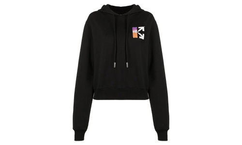 Gradient Crop Hoodie Wmns "Black / Multi" OWBB016R21JER0011084