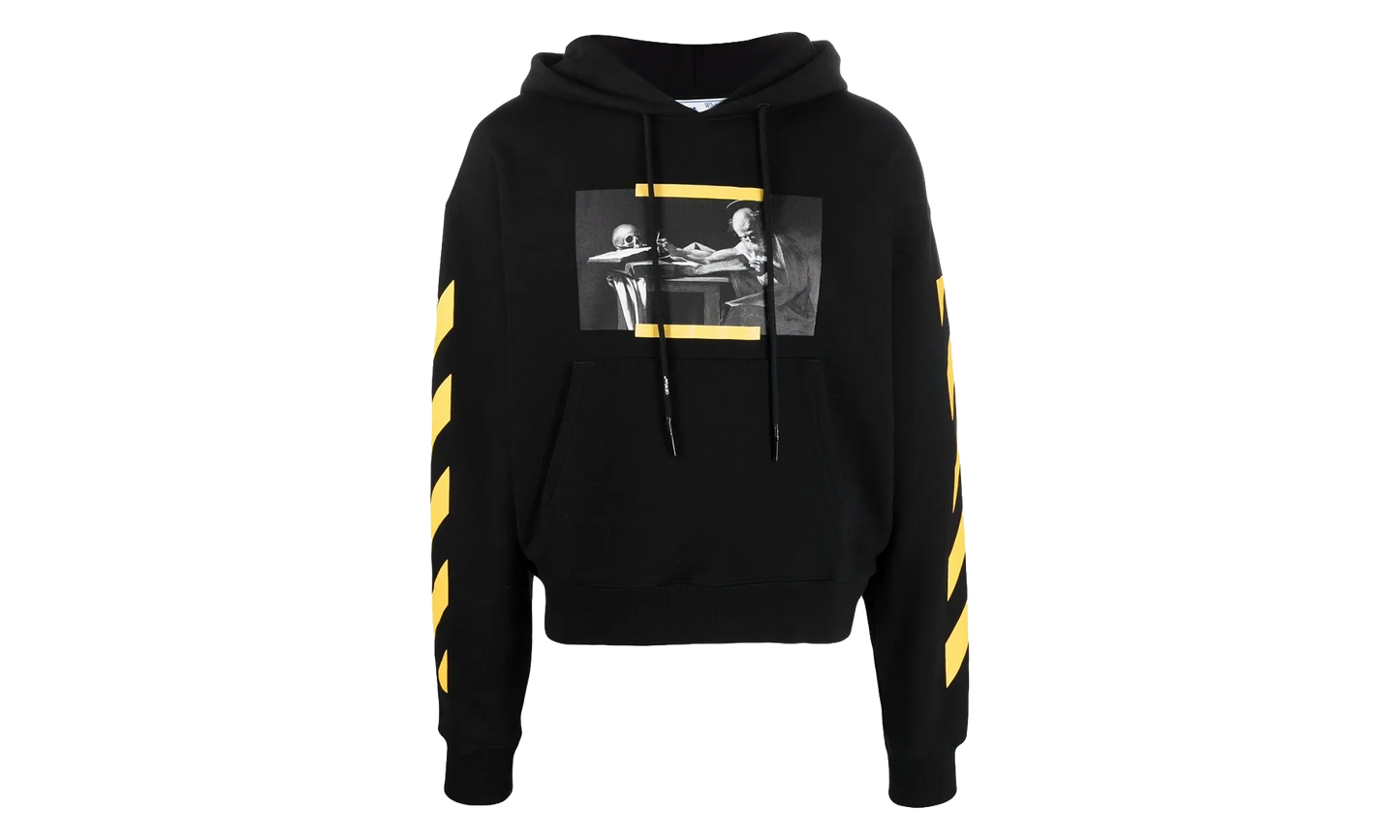 Caravaggio Painting Over Hoodie "Black / Multicolor" OMBB037F21FLE0111084