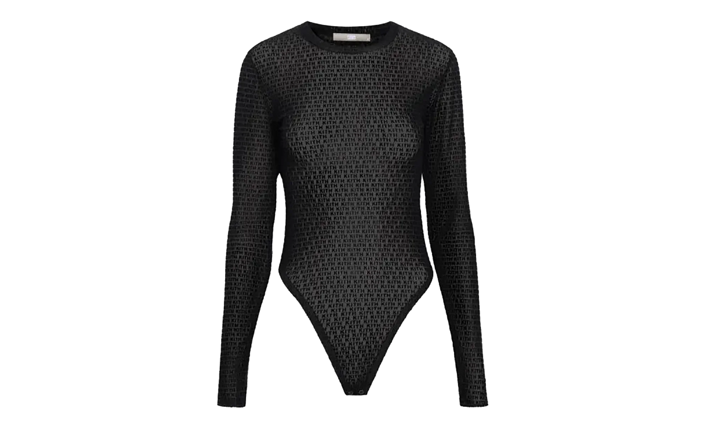 Monogram Velvet Bodysuit WMNS "Black" KITH127