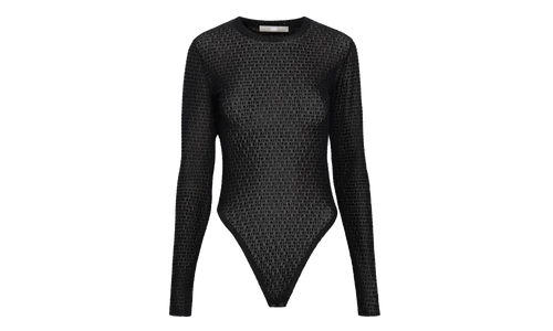 Monogram Velvet Bodysuit WMNS "Black" KITH127
