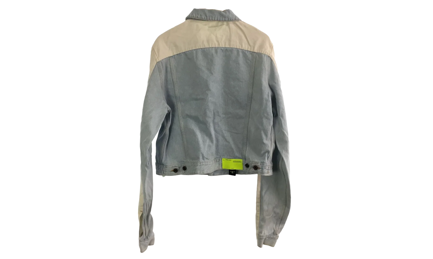 Contrast Denim Jacket "Blue / White" OMYE026S19386001