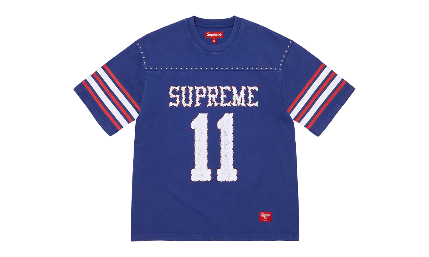 Studded S/S Football Top "SS26 - blue" SU27033