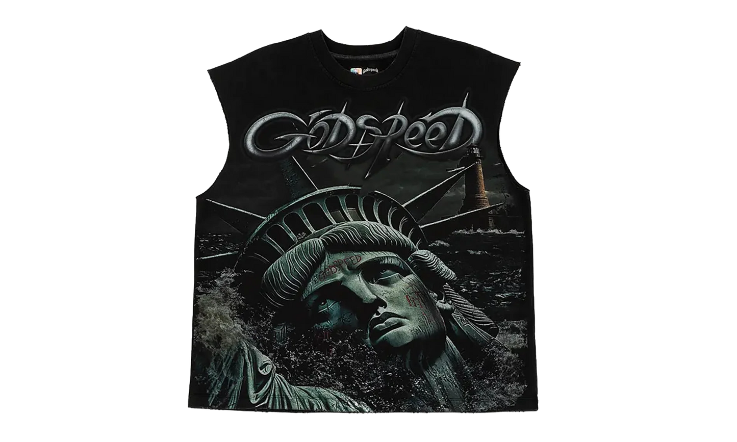 Sunken Liberty 2 Sleeveless Top "Black Wash" GS120