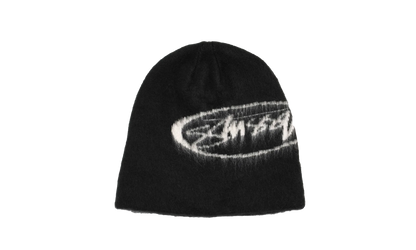 Brushed oval skullcap "Black" STUS330