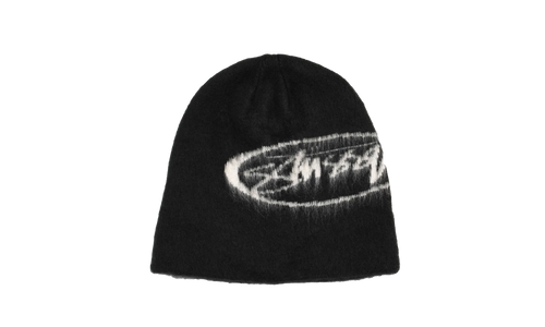 Brushed oval skullcap "Black" STUS330