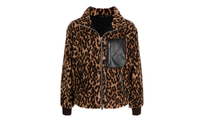 Printed Bandana Fleece Jacket "Brown / Tan" MKF013 242