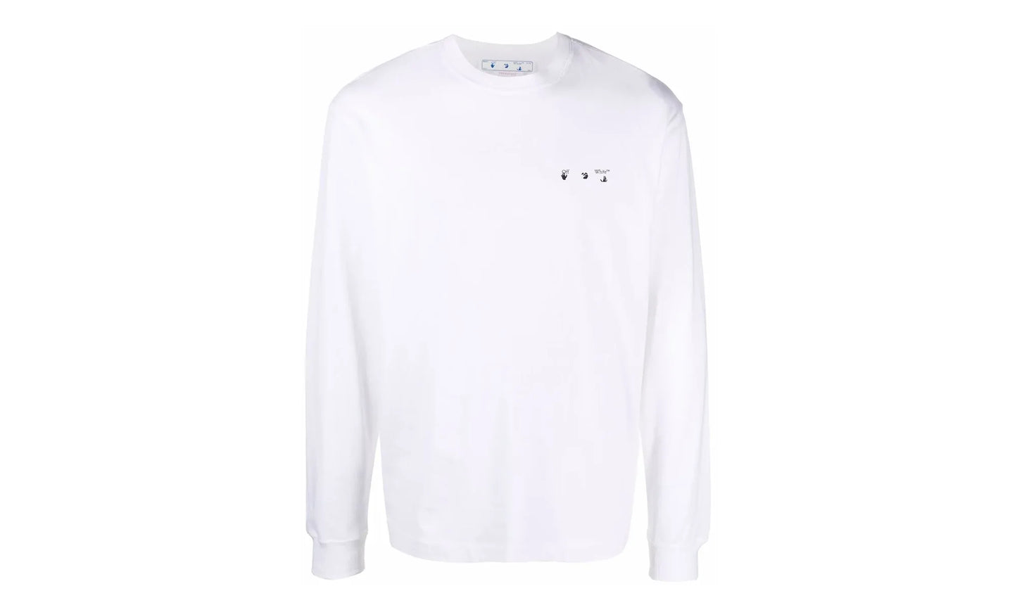 Caravaggio Paint Skate Long-Sleeve Tee "White / Black" OMAB064C99JER0050110
