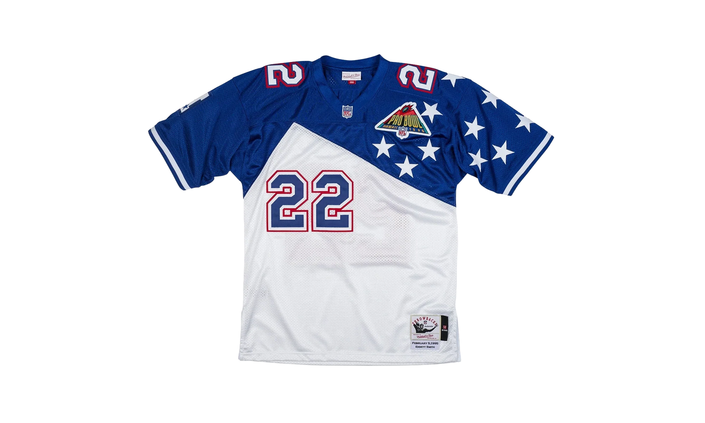 NFL Emmitt Smith Authentic Jersey "1994-95 NFC - White / Royal" AJY6LG19119 NFCWHRY94ESM