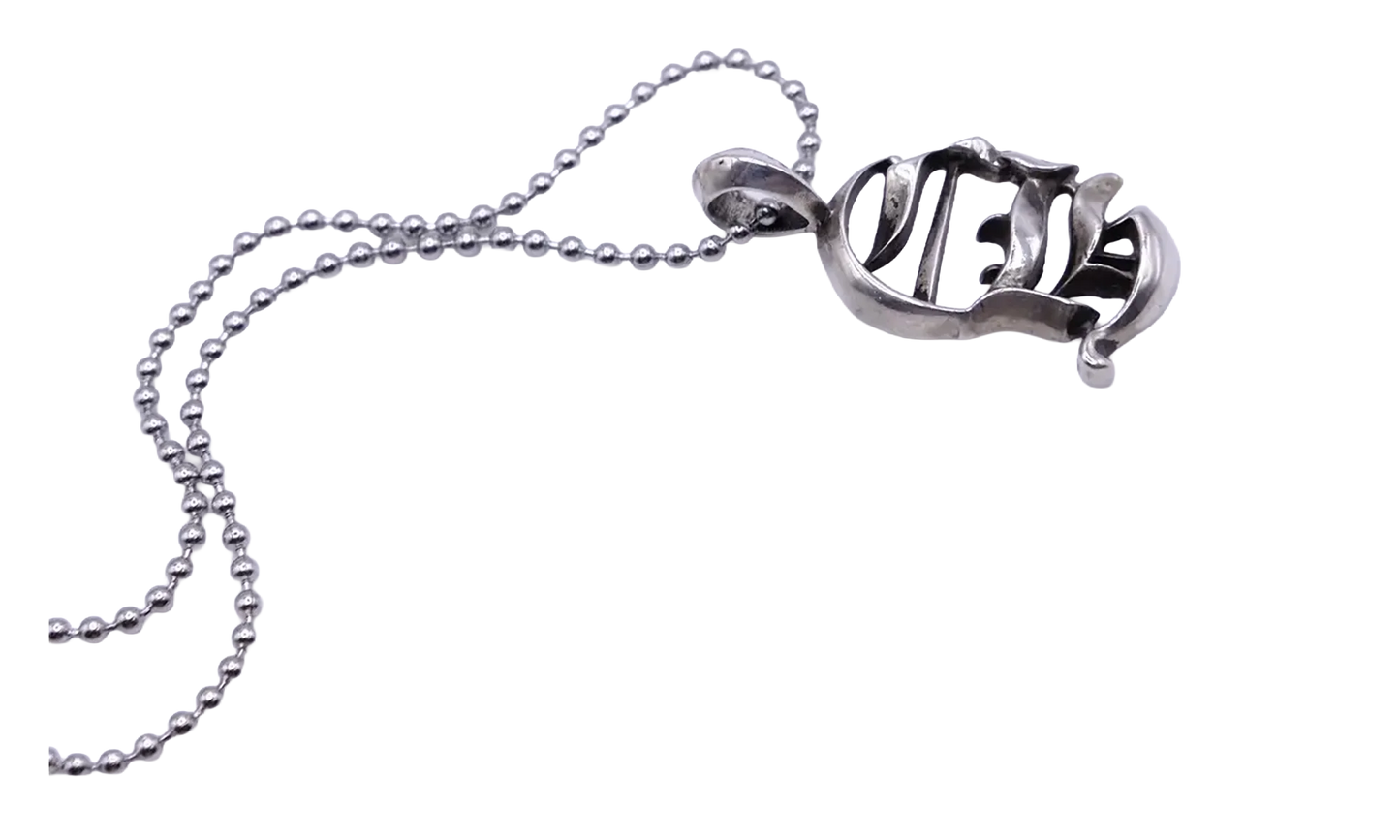 Logo CH Vertical Pendant With Ball Chain "Silver" CHRM0767