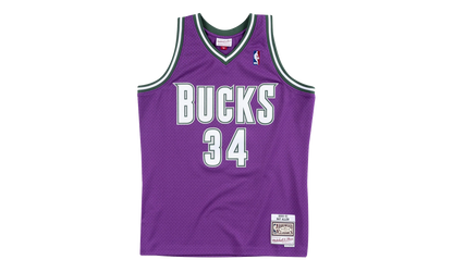 NBA Ray Allen Swingman Road Jersey "2000 Milwaukee Bucks - Purple" SMJYAC18014 MBUPURP00RAL