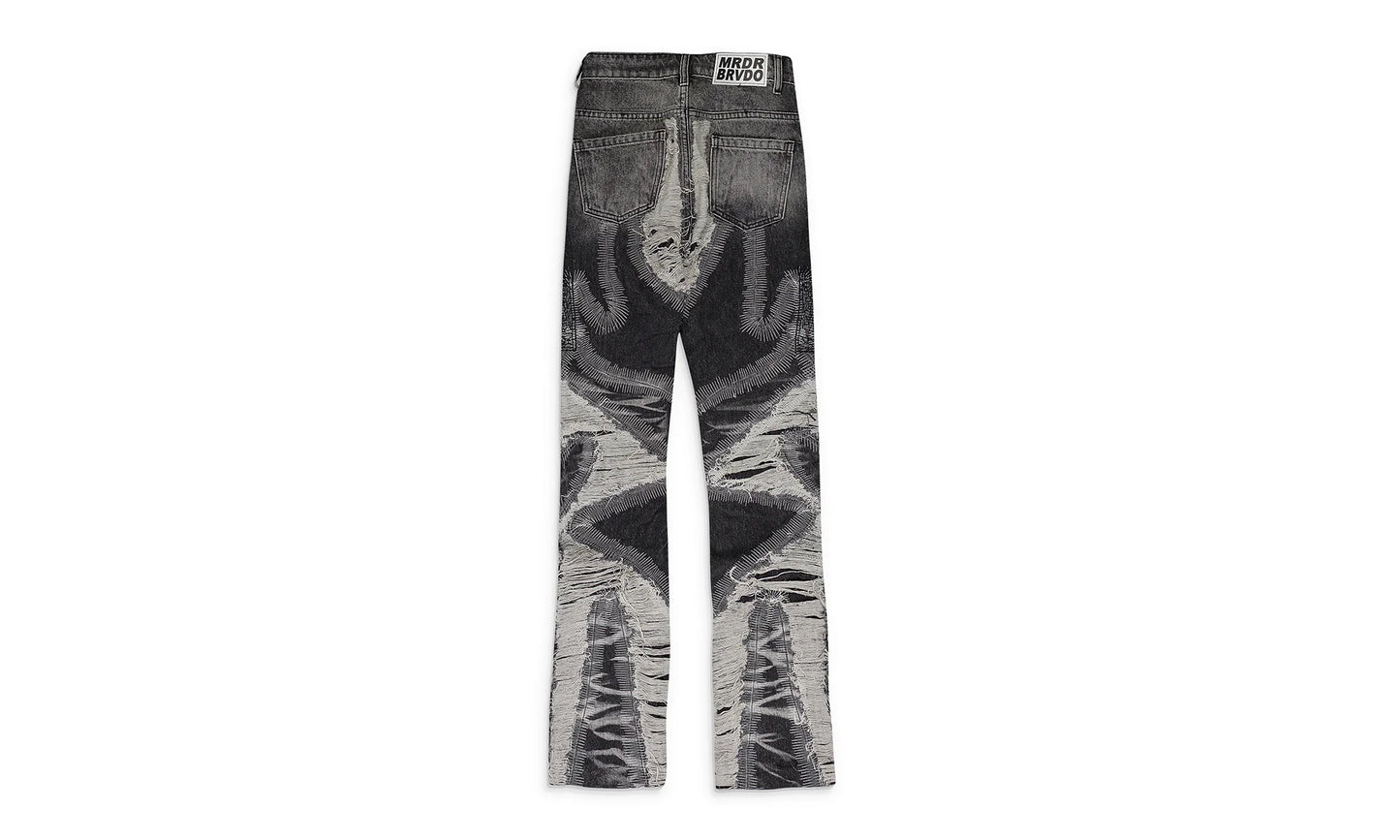 PATH WIDE-LEG JEANS "BLACK" 11200800002AW23