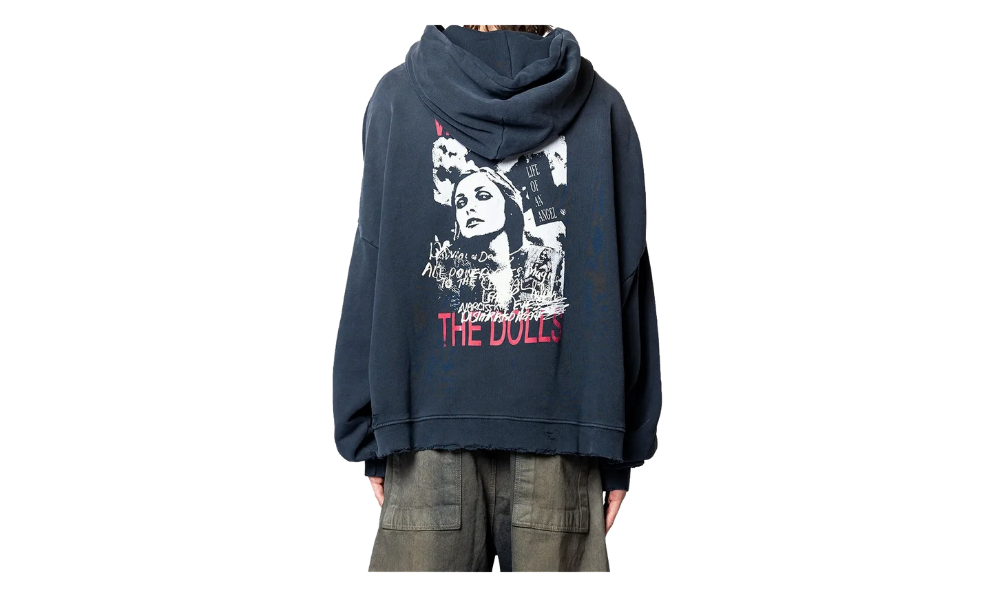 Hollywood Valley of Dolls Hoodie "Vintage Black" 4U001Q3009VBK