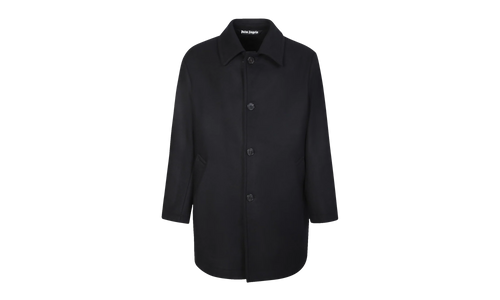 Curved Logo Mens Coat "Black" PMEA187C99FAB0011001