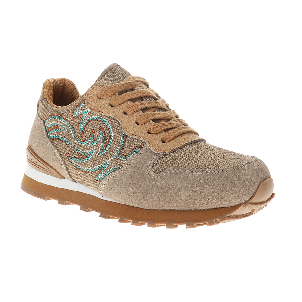 Giddyup Embroidered Lace Up Sneakers