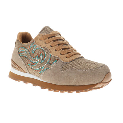 Giddyup Embroidered Lace Up Sneakers