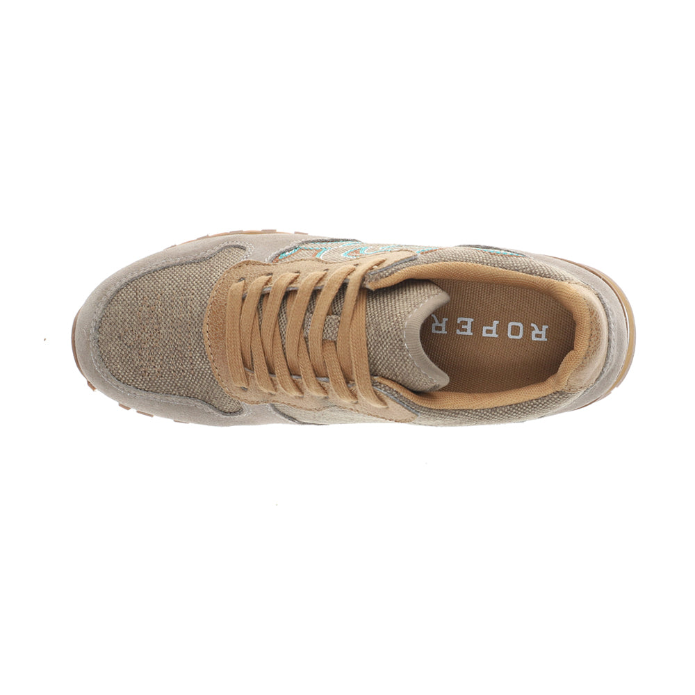 Giddyup Embroidered Lace Up Sneakers