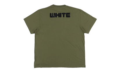 Logo Printing Round Neck Loose Short Sleeve "Olive / Black" OMAA038F21JER0015510