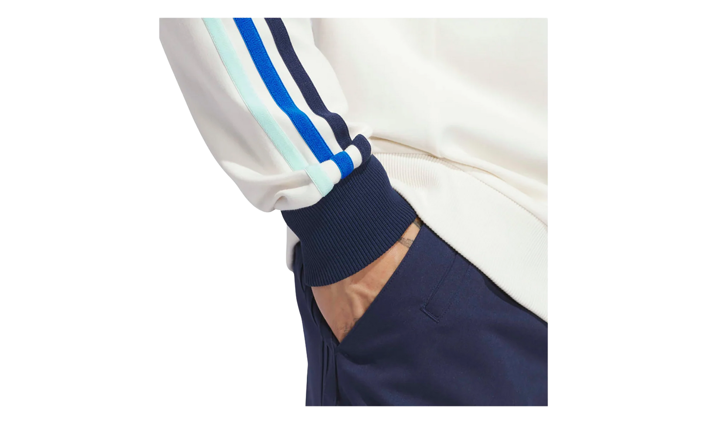 Originals 3-Stripes 1/4 Zip Sweatshirt "Chalk White / Night Indigo" KB8629