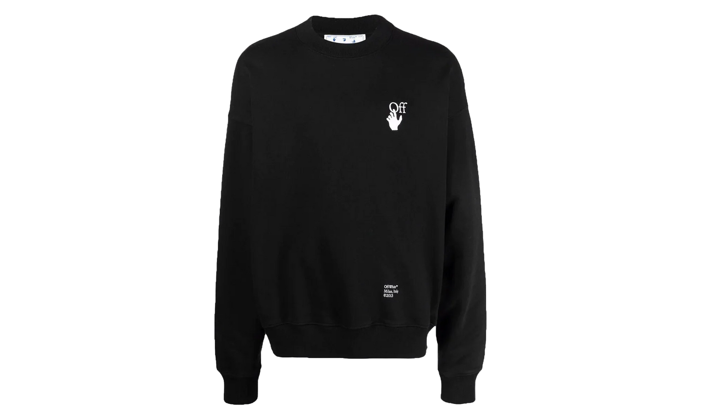 Carav Arrows Motif Sweatshirt "Black/White" OMBA054F21FLE0111001