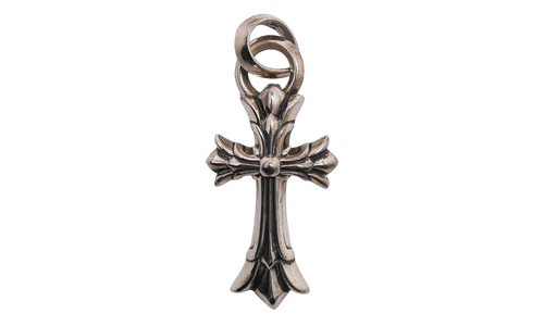 Double Cross Pendant with Bale "Silver" CHRM1154