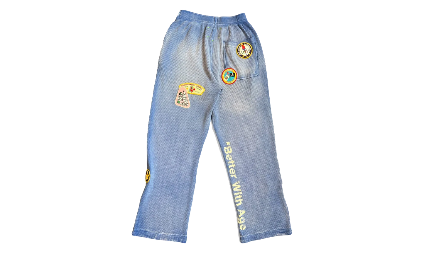 Gentlemen'S Waffle Sweatpants "Blue" BWA88
