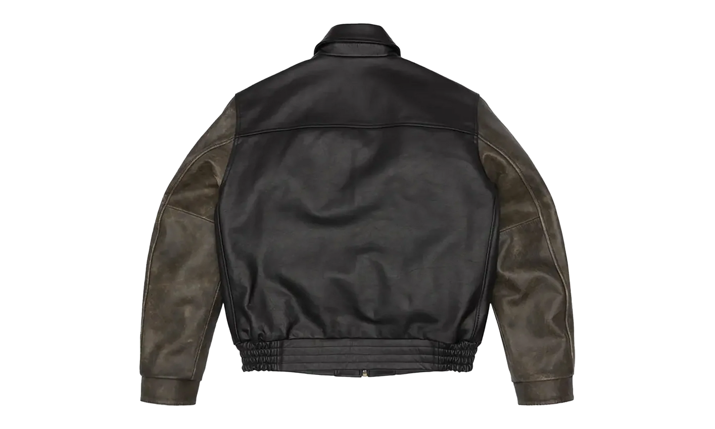 Leather Moto Jacket "Black" DT455