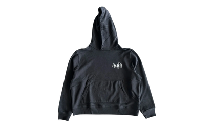 Staggered Logo Hooded Sweatshirt "Black Chrome" EXMJL002 001