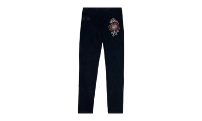 Red Scroll With Crosses Sweatpants "Black" CHRM0708