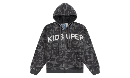 Kid Super Face Camo Hoodie "Black" KS006