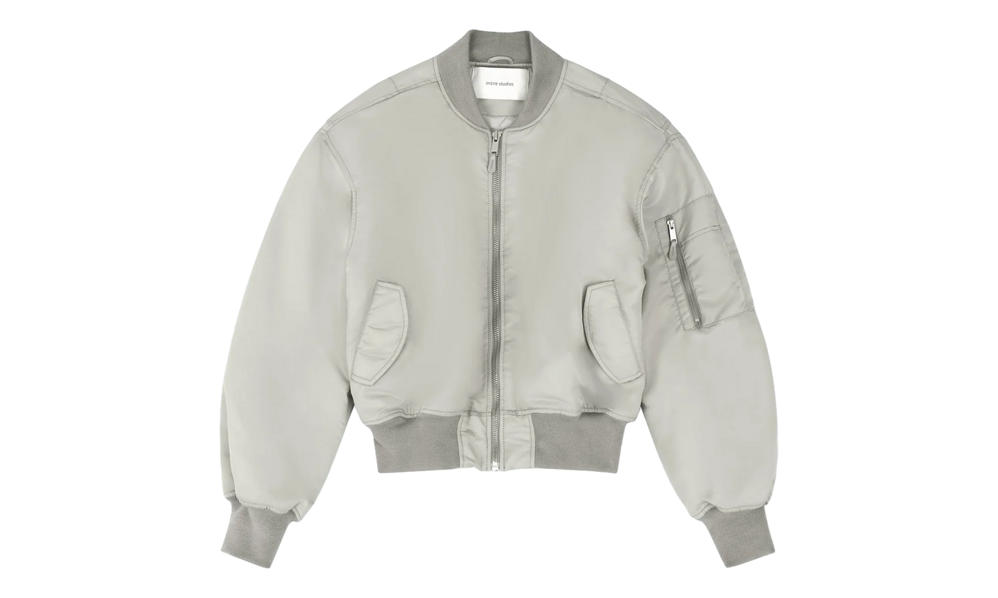 Cropped Broad Bomber Jacket "Grey" ESU S25 1007 GR