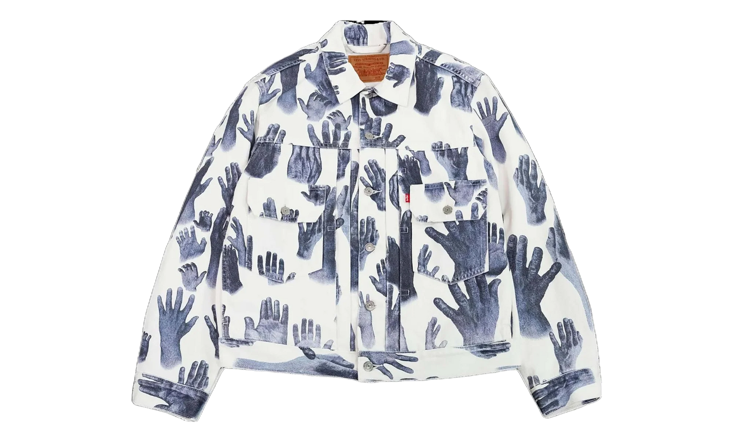 Type-2 Hands Jacket "White / Indigo" DT423