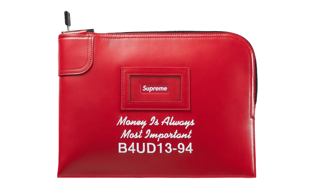 Leather Money Bag "FW25 - Red" SU26988