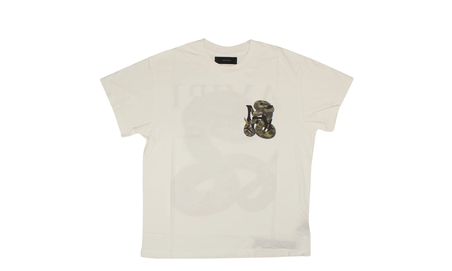 White Snake Cotton T-Shirt "White" AMR-XTSH-0054
