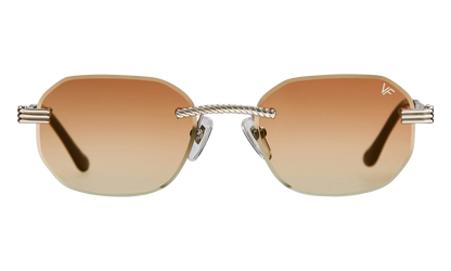 Hustler Rimless Drill Mount 24KT "White Gold / Light Brown Gradient" DMHU2 0059 47D5