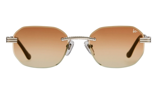 Hustler Rimless Drill Mount 24KT "White Gold / Light Brown Gradient" DMHU2 0059 47D5