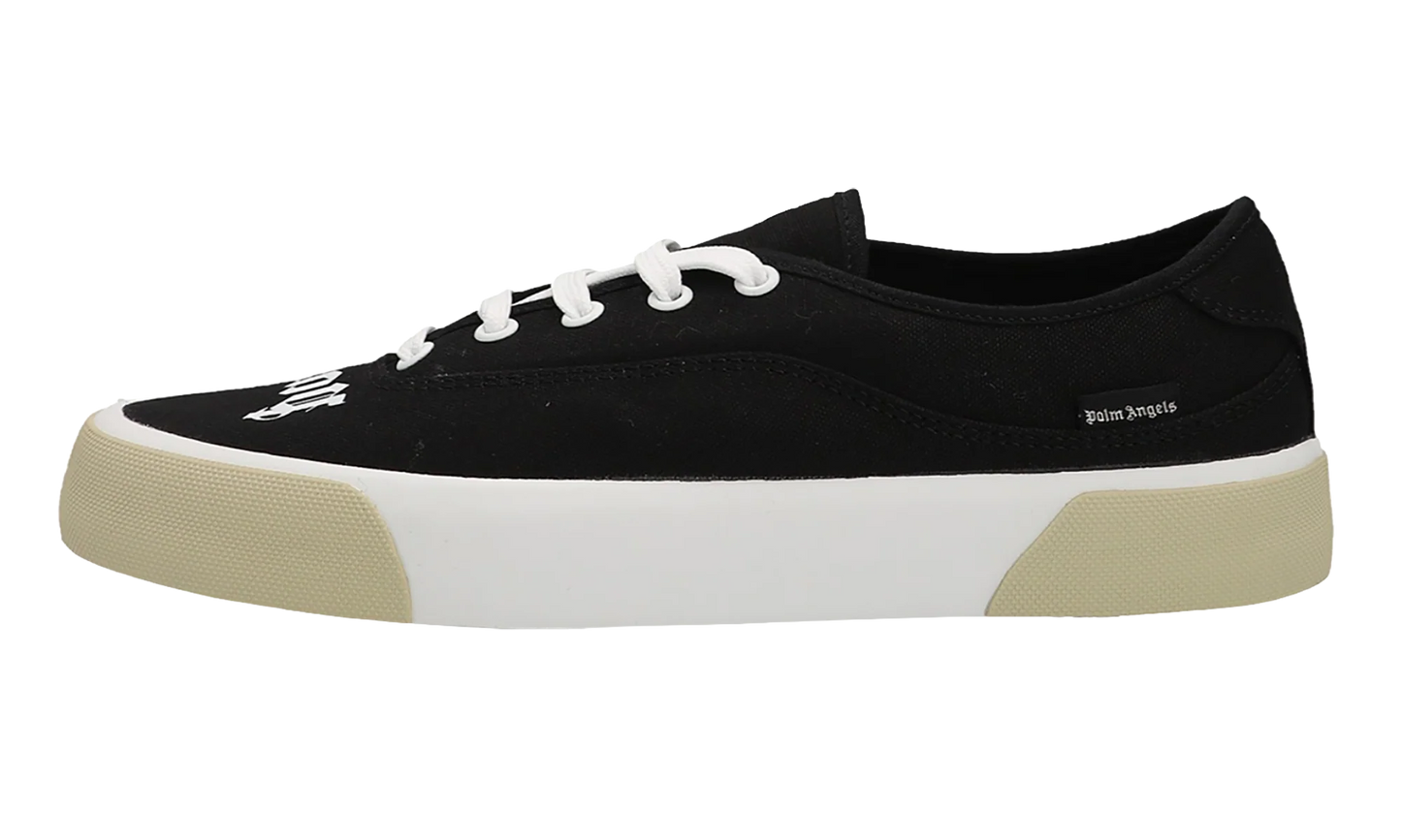 Logo Lace-Up Skater Sneakers "Black/White" PMIN001S23FAB0011001