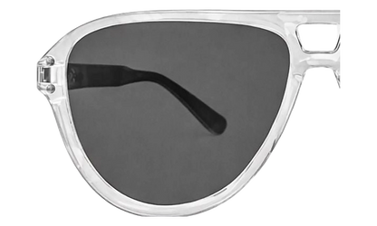 Aviator Logo Sunglasses "White / Black / Silver" XA41764AC WBS