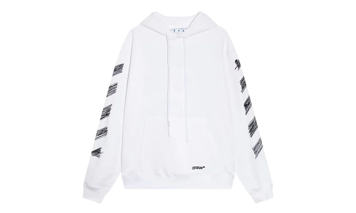 Scribble Boxy Hoodie "White" OMBB110S23FLE0050110